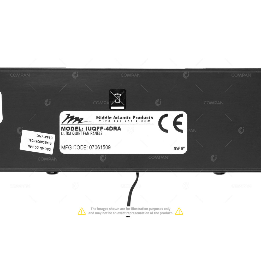 IUQFP-4DRA  MIDDLE ATLANTIC IUQFP-4DRA DESIGNER ULTRA QUIET QUAD FAN RACK PANEL